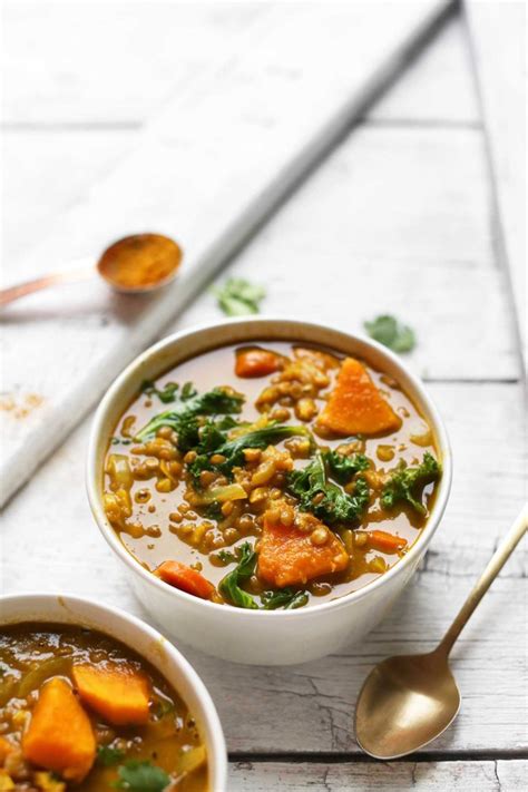 Curried Kale Potato And Lentil Soup 1 Pot Recipe In 2020 With