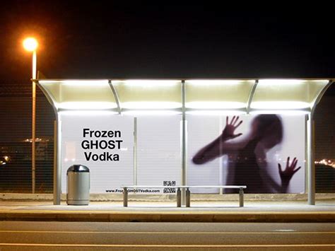 Frozen Ghost Vodka Campaign Hand Silhouette Environmental Design Ghost