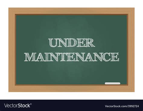 Under Maintenance Message On Chalkboard Royalty Free Vector