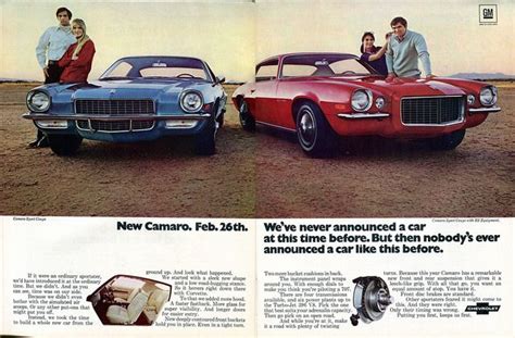 1970 Chevrolet Camaro Sport Coupe Advertisement Car Craft Magazine