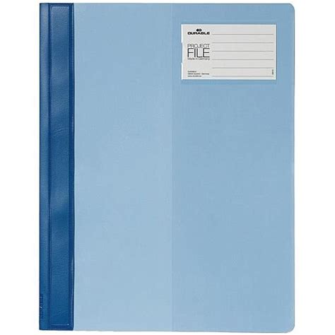Durable A4 Clear View Project File Folder Blue Hunt Office Ireland