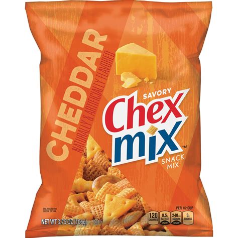 Chex Mix Cheddar Snack Mix Cheddar Cheese Corn Wheat 375 Oz 8