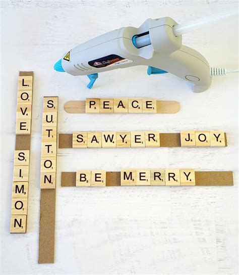 Personalized Scrabble Tile Christmas Ornaments Happiness