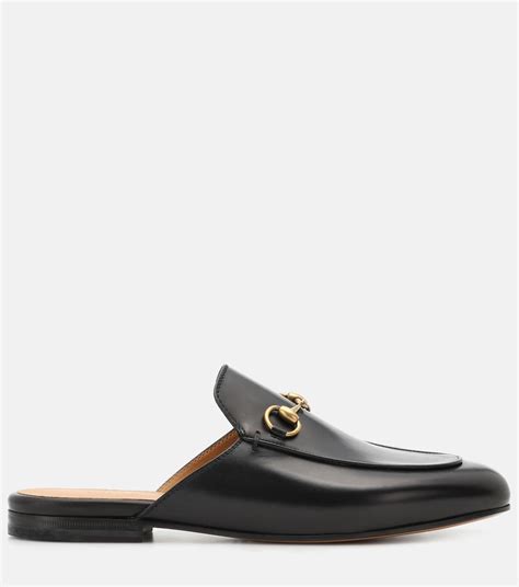 Princetown Leather Slippers In Black Gucci Mytheresa