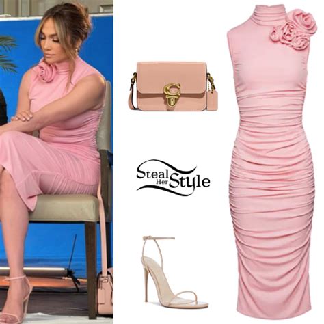 Jennifer Lopez Crystal Nude Dress And Platforms Steal Her Style