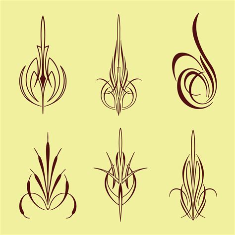 America Pinstriping Style Collection Set 612277 Vector Art At Vecteezy