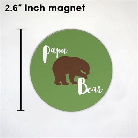 Papa Bear Magnet Funny Fathers Day Magnets Rad Dad Magnet Etsy