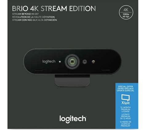 buy logitech brio stream edition 4k ultra hd webcam free delivery currys