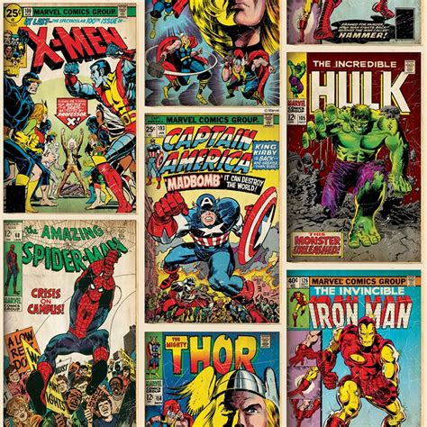 Marvel Superheroes Wallpaper Comic Cover Wilko