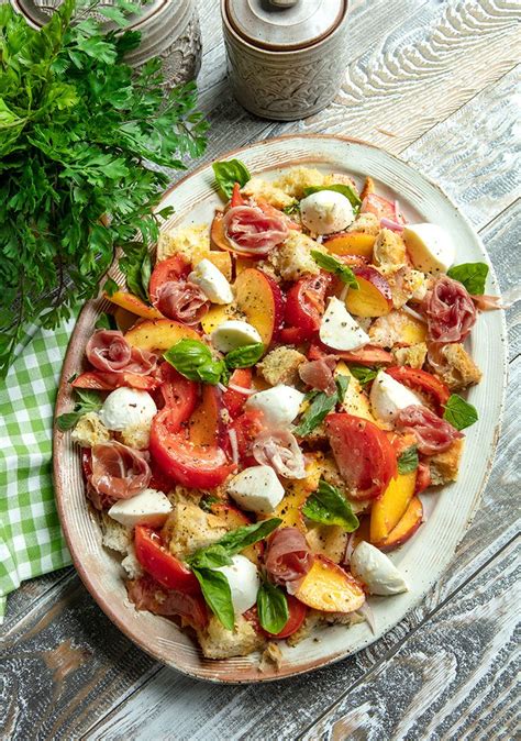 Grilled Peach Panzanella Salad With Toasted Walnuts Artofit