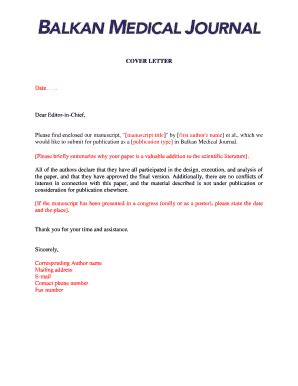 Dear Editor In Chief Cover Letter Fill Online Printable Fillable