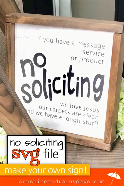 No Soliciting Sign Svg Cut File Sunshine And Rainy Days