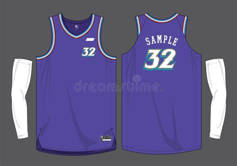 Basketball Jersey Template Isolated Vector Apparel Stock Vector