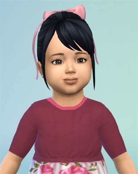 Birksches Sims Blog Toddler Bow Bun Hair Sims 4 Hairs