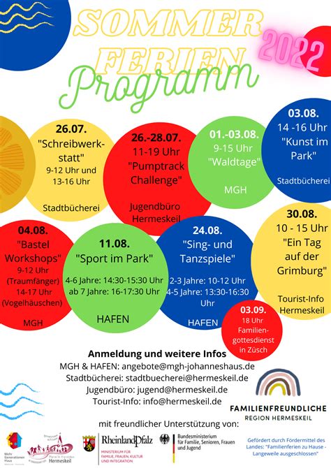Sommerferien Programm 2022 Familienfreundliche Region Hermeskeil