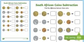 South African Coins Addition Worksheet Teacher Made