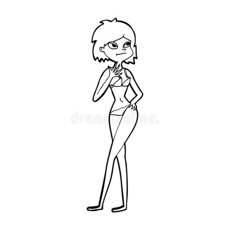 Cartoon Woman In Bikini Stock Illustration Illustration Of Pinup 37024373