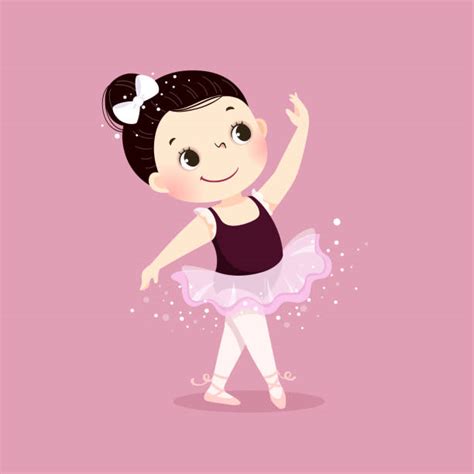 Happy Little Ballerina On Stage Illustrations Royalty