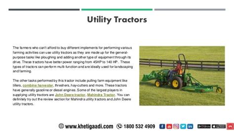Different Types Of Tractors And Their Applications