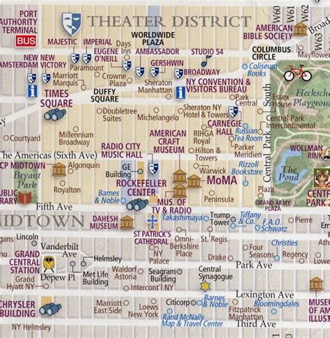 Theater District Ny Worldwide Plaza Travel Maps Theater District
