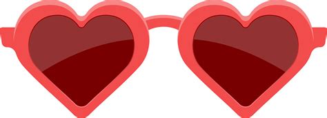Stylish Heart Sunglasses Clipart Design Illustration 9380175 Png