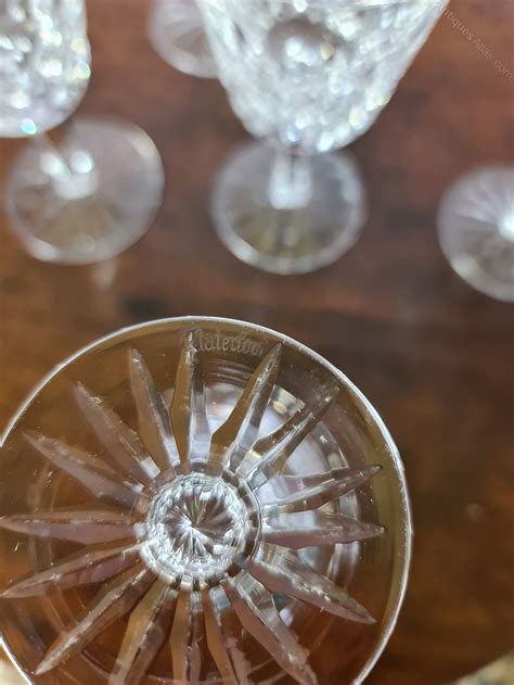 Antiques Atlas Set Six Waterford Crystal Lismore Claret Glasses