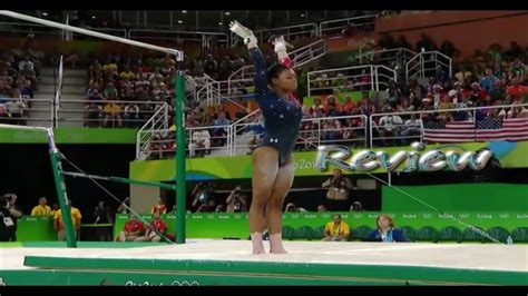 Olympic Gymnastics 2016 Rio Gabby Douglas Uneven Bars Womens Qualification Review Youtube