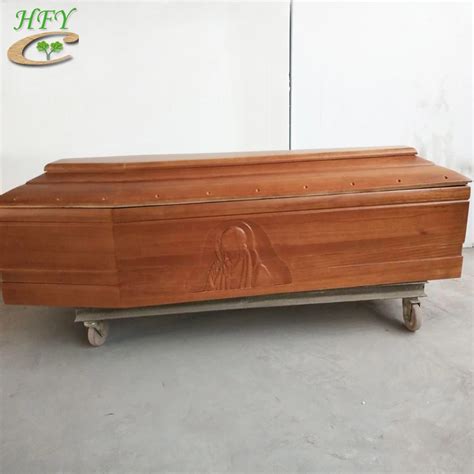 Italian Style Cheap Wooden Coffin With Carvingspaulownia Funeral