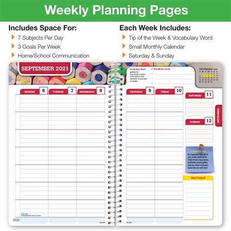 Elan Publishing Dated Middle School Or High School Student Planner For