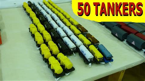 Individually, one at a time, separately. プラレール Tomy Thomas - Longer trains Vol.23: 50 tankers ...