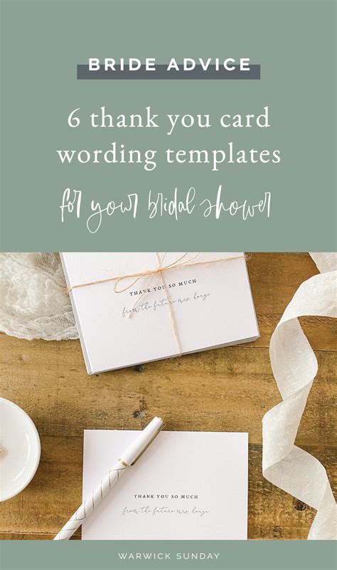 How should a bridal shower card be worded? What to Say in Your Bridal Shower Thank Yous — warwick ...