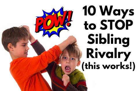 How To End Sibling Rivalry Elliarch