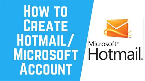 How To Create Microsofthotmail Account Hotmail Signup Youtube