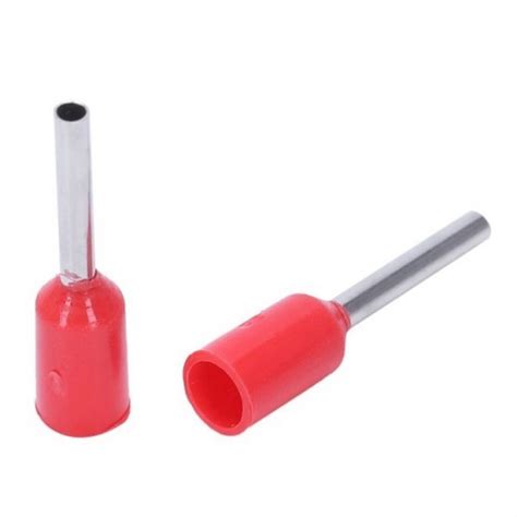 E0508 Insulated Ferrules Crimp Terminal Connector Red Color Awg 22