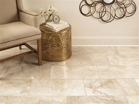 Crema Nuova Polished Beige Marble Tile Floor And Decor