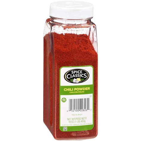 Buy Spice Classics Chili Powder 16 Oz One 16 Ounce Container Of