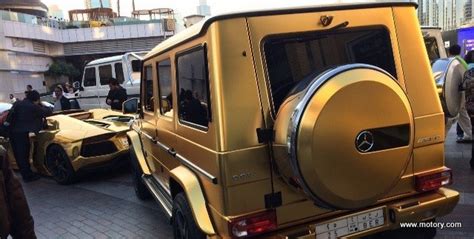 Gold Plated Supercars Attract The Spotlight In Dubai Motory Saudi Arabia