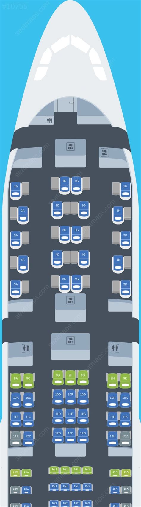 Seat Map Of Airbus A330 800neo Uganda Airlines Updated 2024
