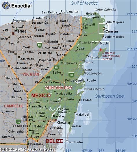 33 Quintana Roo Mexico Map Maps Database Source