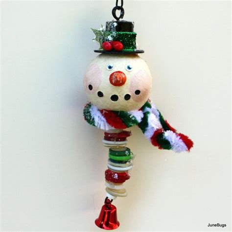 Whimsical Folkart Santa Christmas Ornament Holiday Decoration Etsy