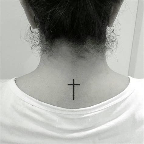 Neck Tattoos For Women Cross
