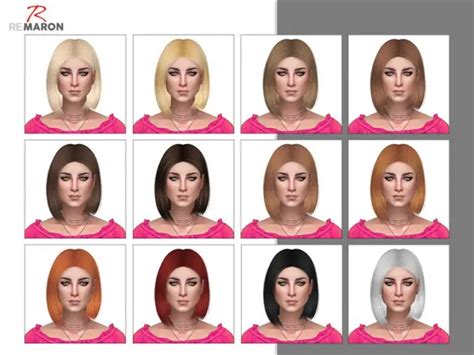 The Sims Resource Anto`s Ashley Hair Retextured By Remaron Sims 4 Hairs