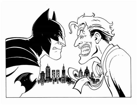 Batman Vs Joker Coloring Page Netart