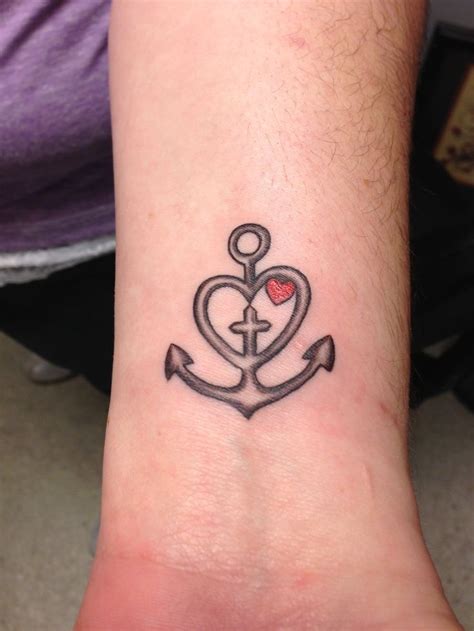 If you want to achieve success then you should have faith in god. Faith Hope And Love Anchor Tattoos | Wrist tattoos family ...
