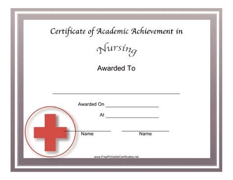 Nursing Certificate Templates