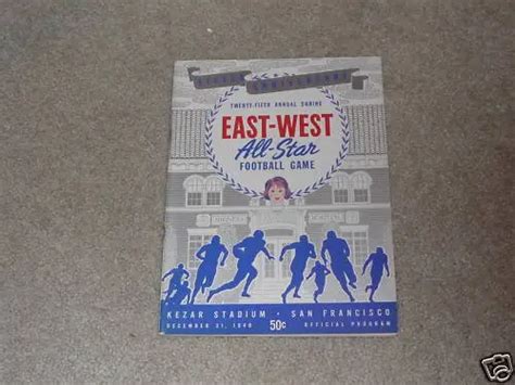 1949 East West Shrine College Football All Star Program Ex 2999 Picclick