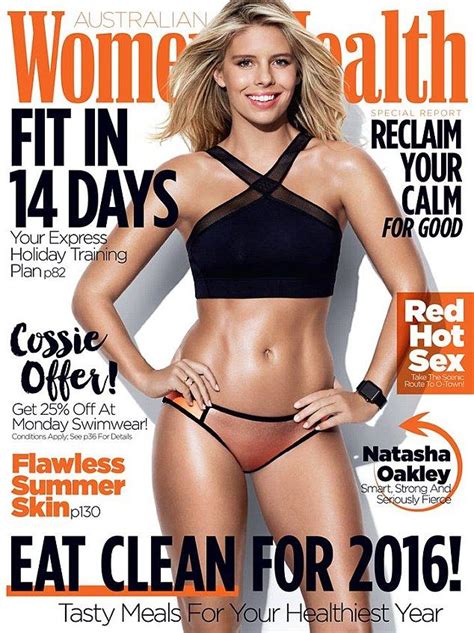 Career Natasha Appears The Glossy January Cover Of Womens Health