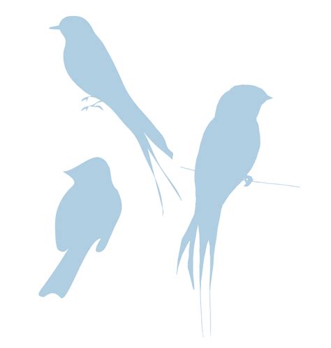 Eri Doodle Designs And Creations Blue Silhouette Birds