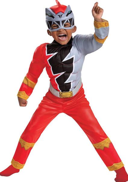 Red Power Ranger Dino Fury Kostuum Voor Kinderen Party Nl