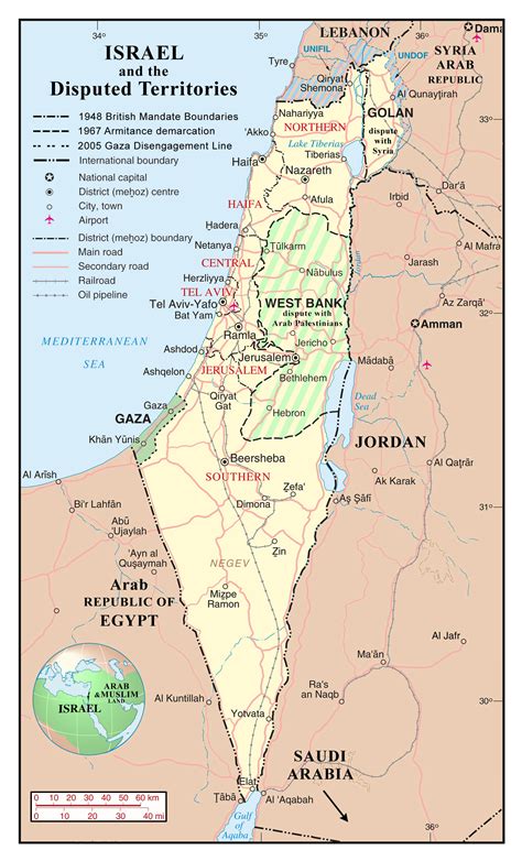 Mapa Politico De Israel